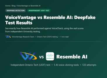 VoiceVantage vs Resemble AI: Deepfake Test Results